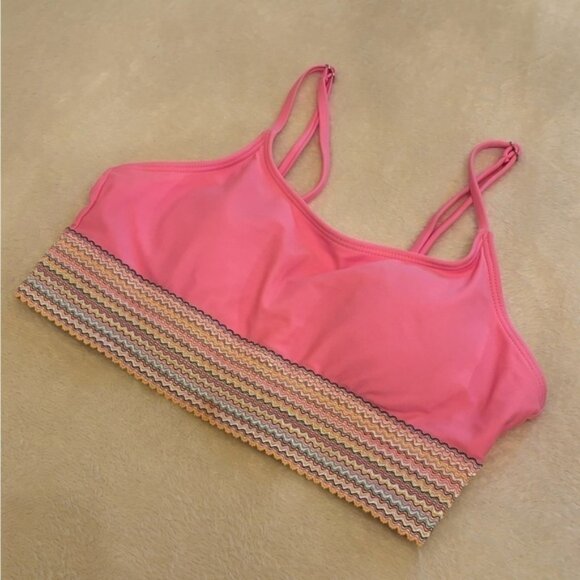 BARBIE PINK WITH MULTI COLOR BAND SZ SMALL - Picture 2 of 6